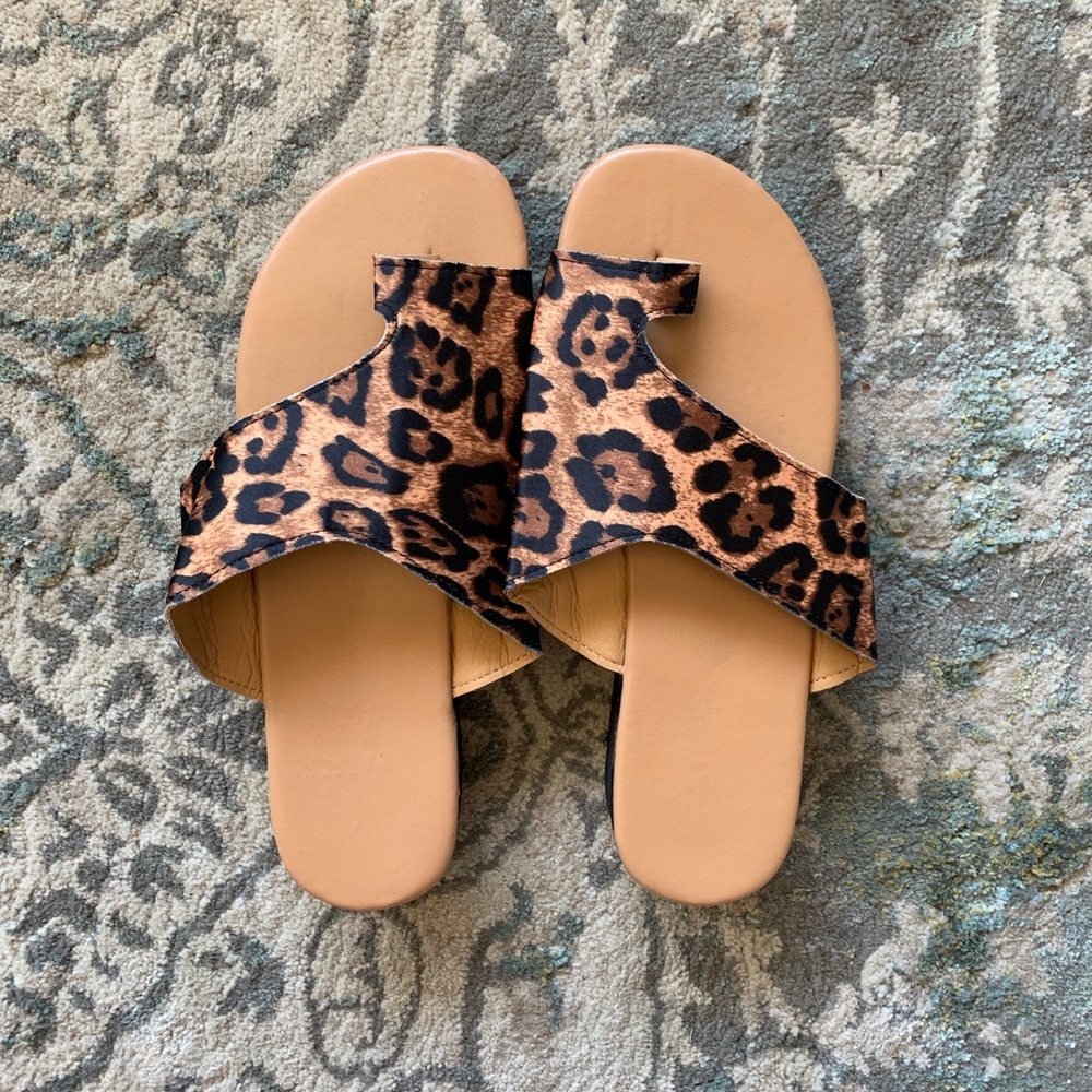 Leopard print sandals